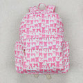 Two Colors Sibling Baby Girls Pink Blue Bows Backpacks Bags