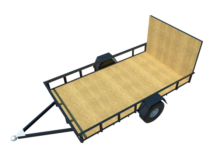 Utility Trailer Plans DIY Open Lawn Cargo Carrier 6' x 10' - Build Your Own