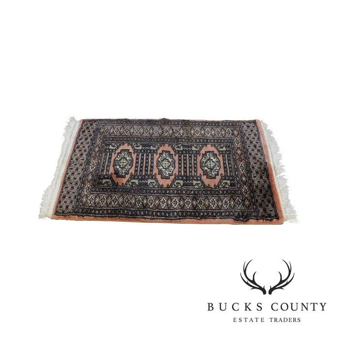 Vintage Hand Woven 42" x 25" Bokara Rug