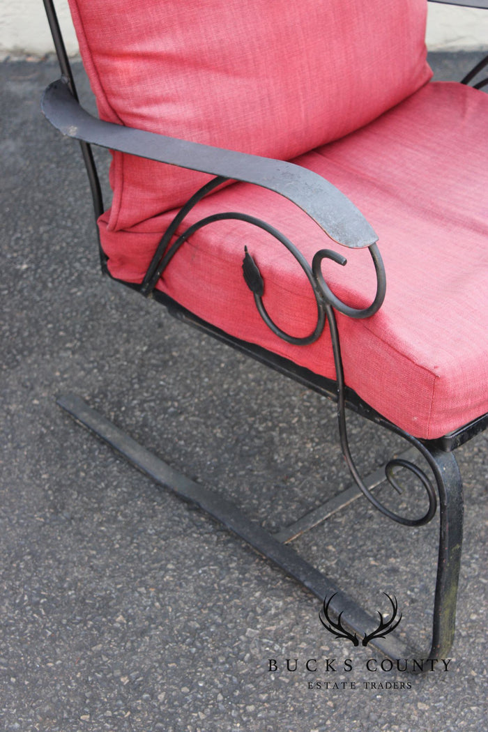 Vintage Outdoor Patio Wrought Iron Rocker