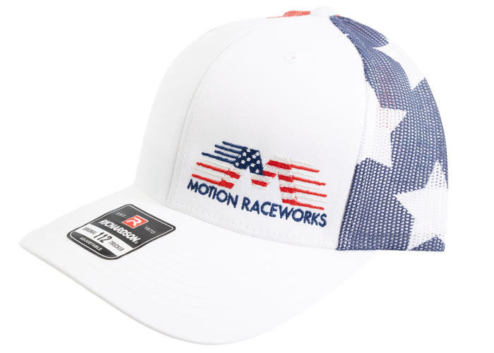 White Stars and Stripes Hat