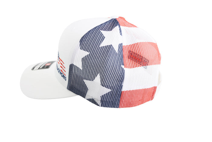 White Stars and Stripes Hat