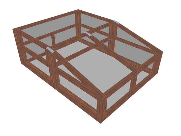Wooden DIY Greenhouse Plans - Hoop House Grow Veggies Plants 6'x8' Build Your Own